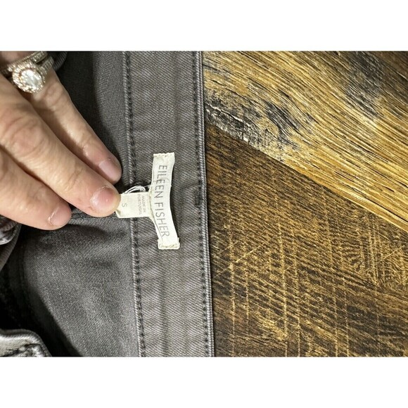 Eileen Fisher Womens Size S Stretch Crepe Slim Leg Ankle Pants Gray - Picture 2 of 4